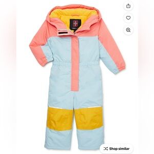 Swiss Tech Pink, Blue and Yellow one piece girls  Snowsuit size 3t